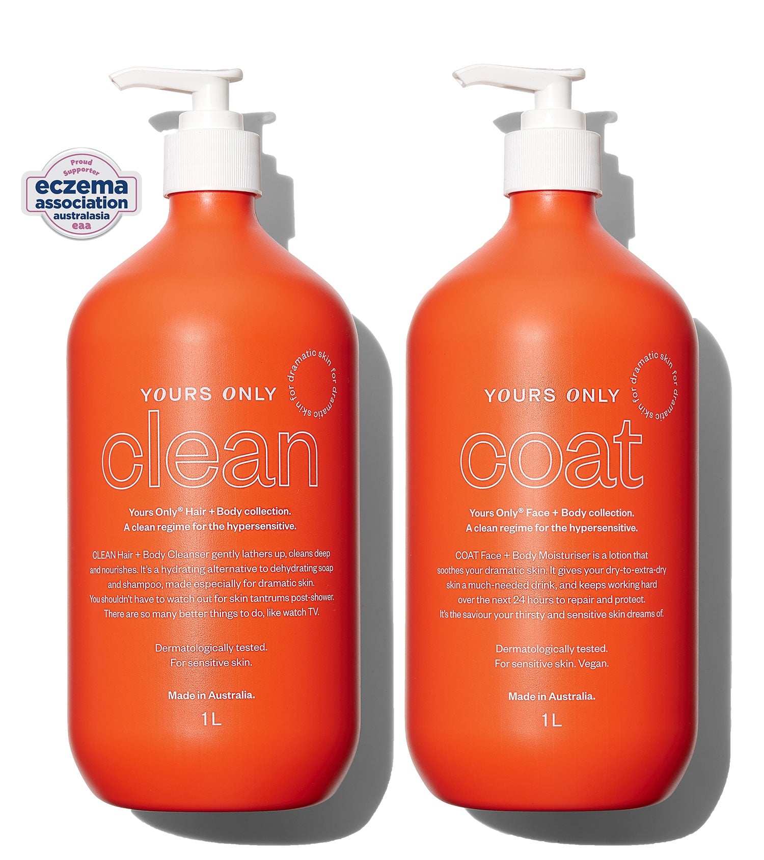 1L cleanser + moisturiser bundle