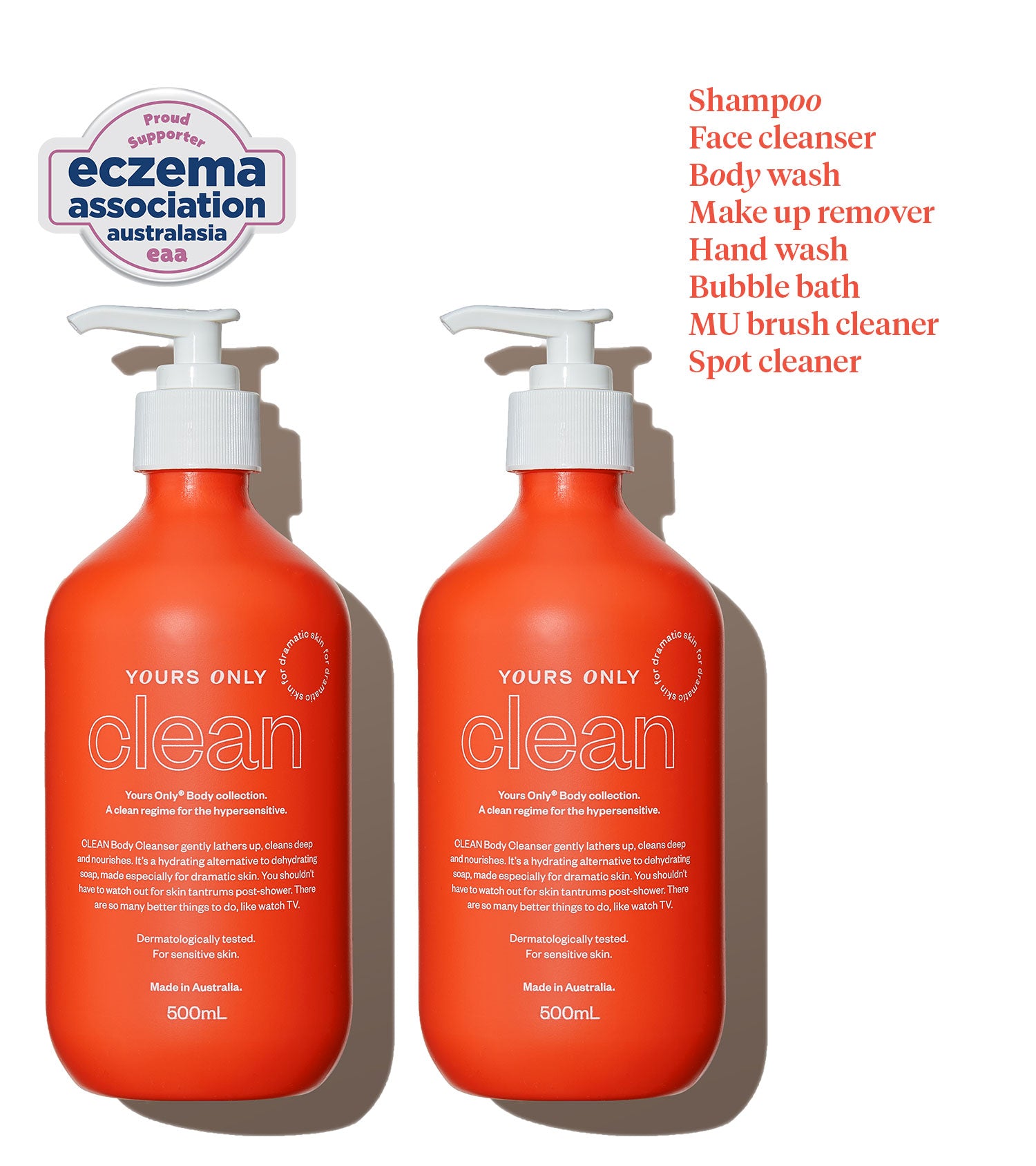 2 x clean 500mL