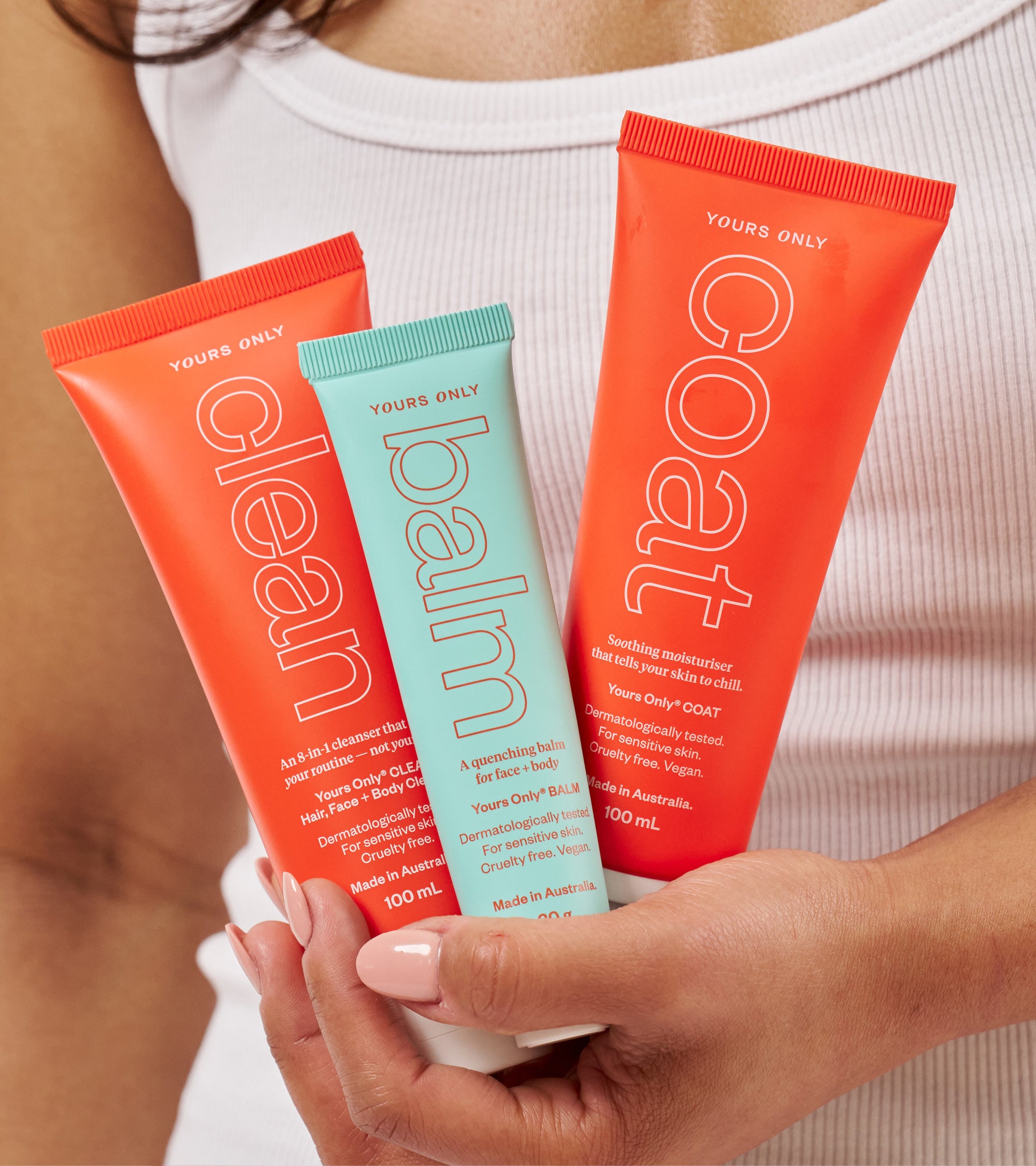 Starter 100mL bundle with three tubes of Yours Only skincare products