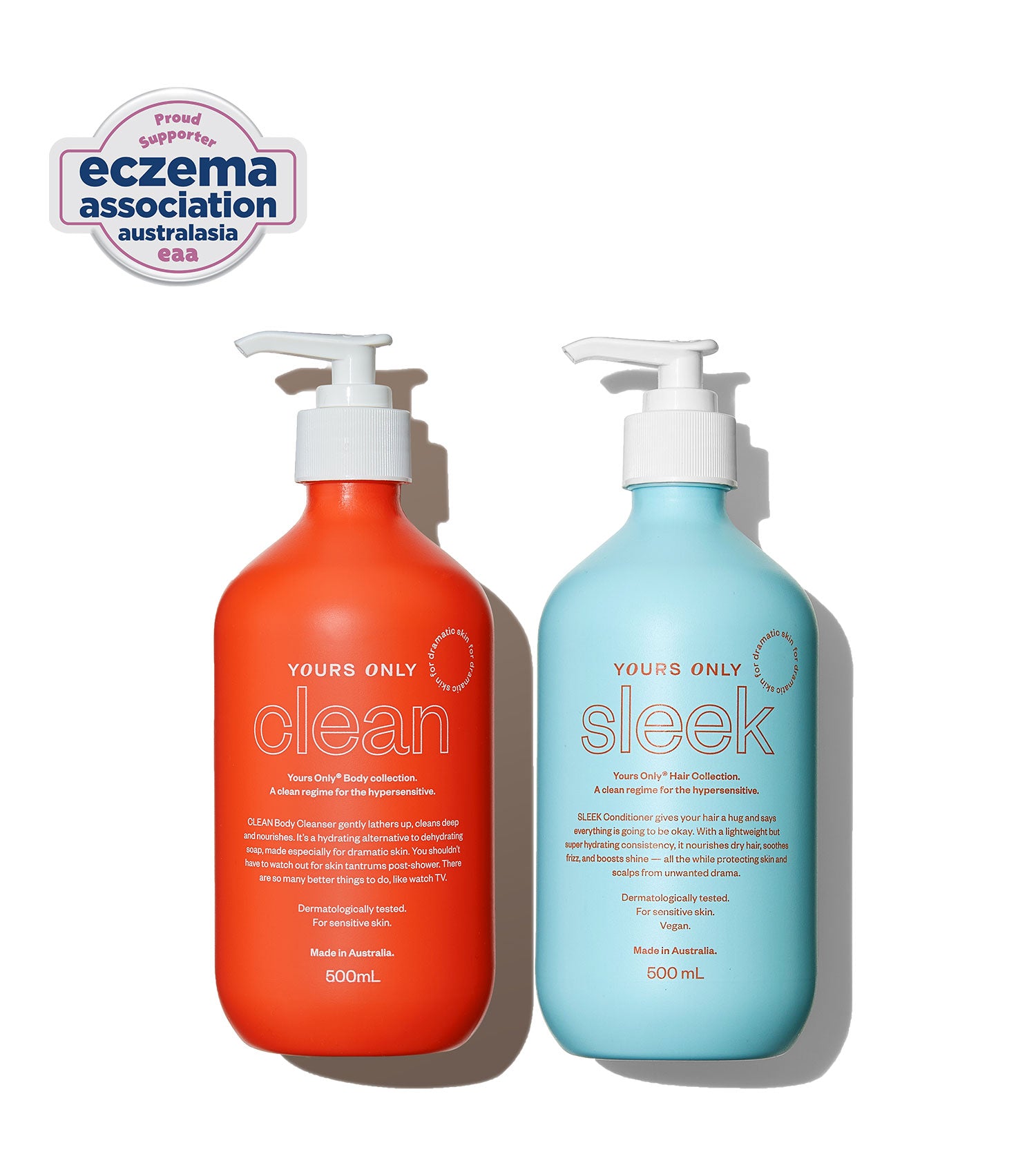 Natalie Angel Bundle with orange Clean body cleanser and blue Sleek conditioner