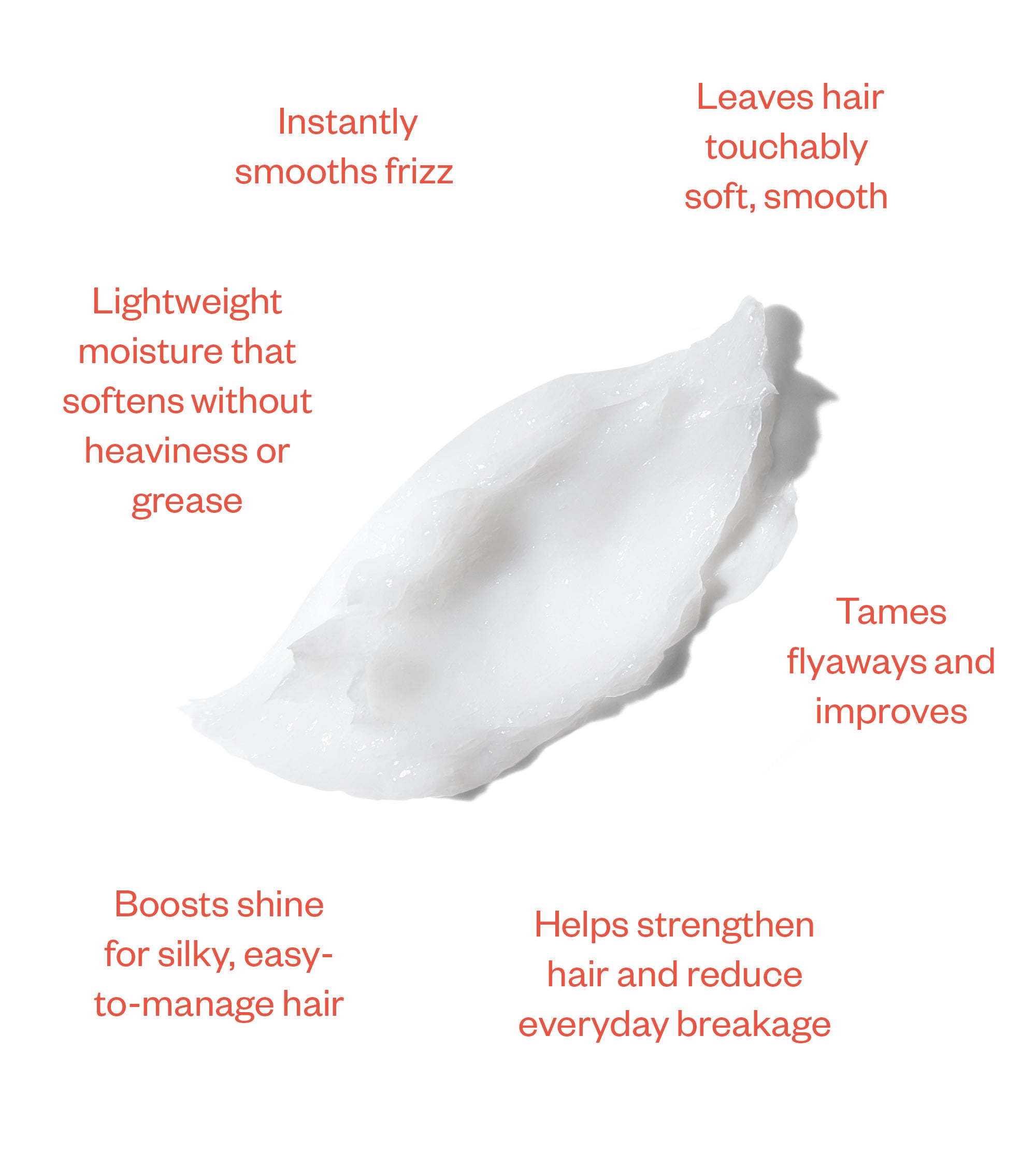 Natalie Angel Bundle product benefits with text surrounding a white cream swatch