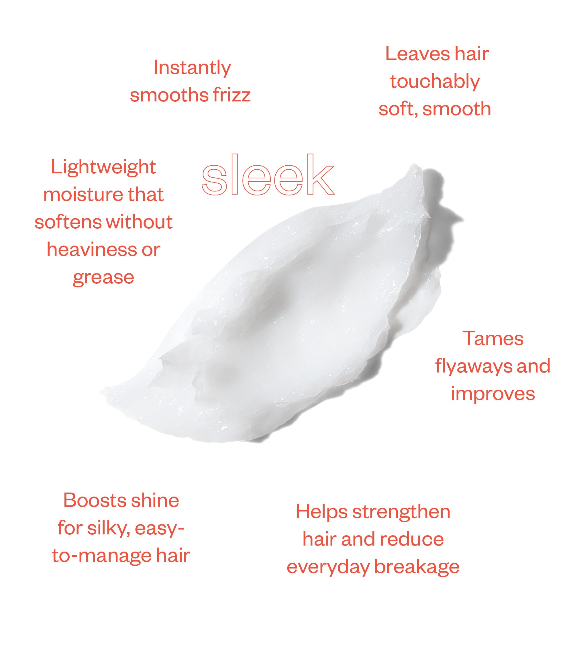 Sleek hair conditioner 100mL with text describing its benefits