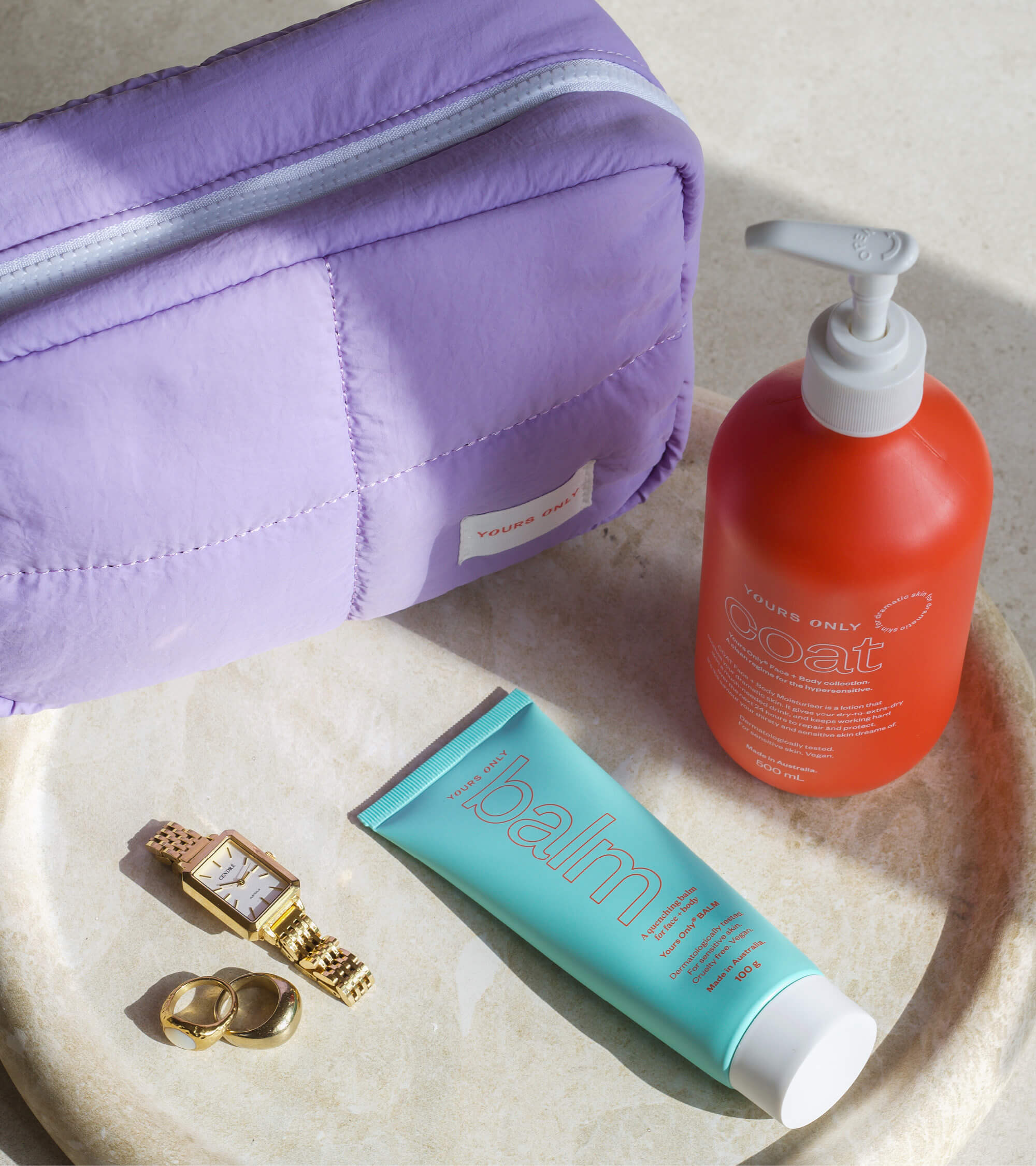 Lavender holiday beauty bag