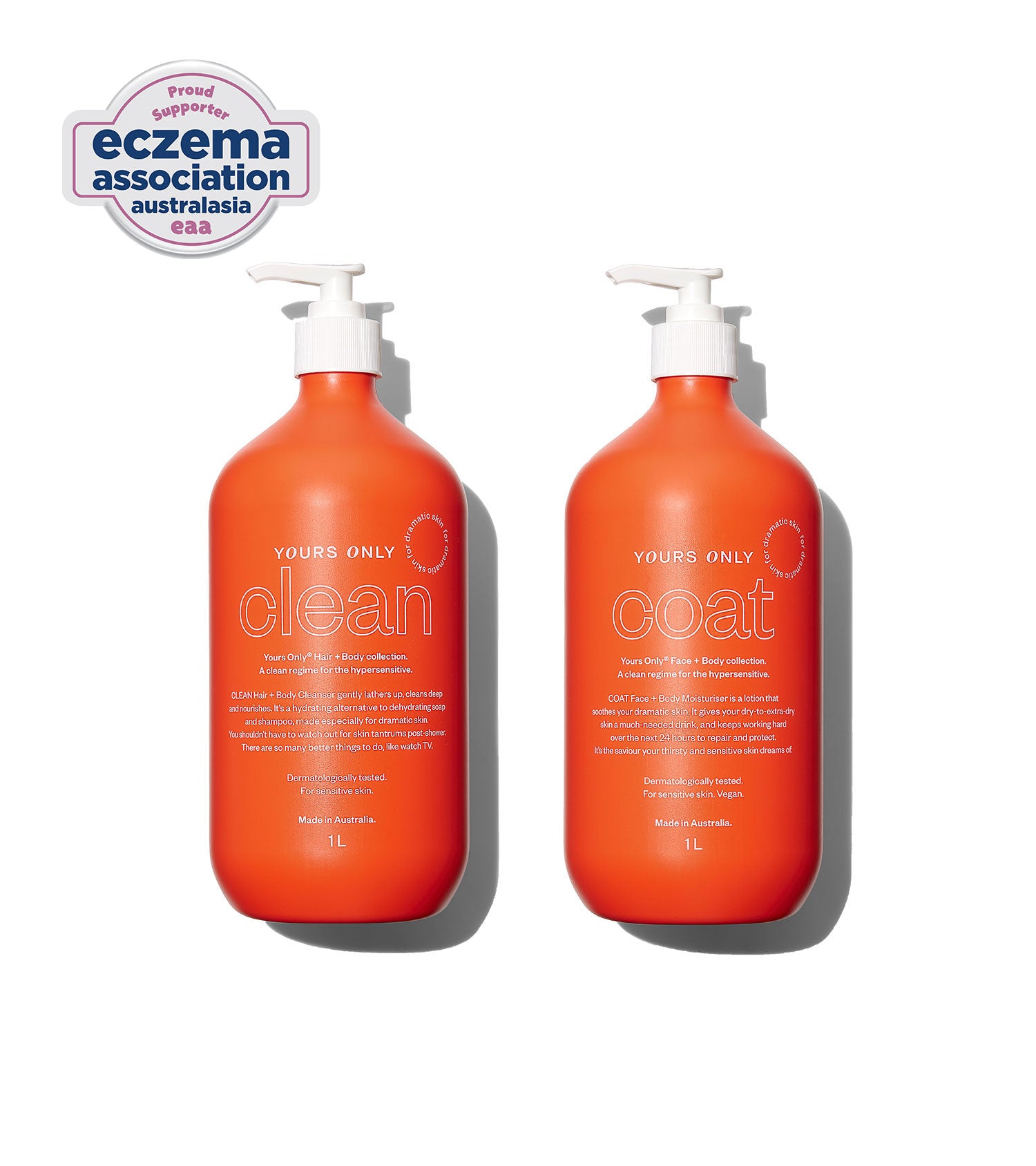 1L cleanser + moisturiser bundle
